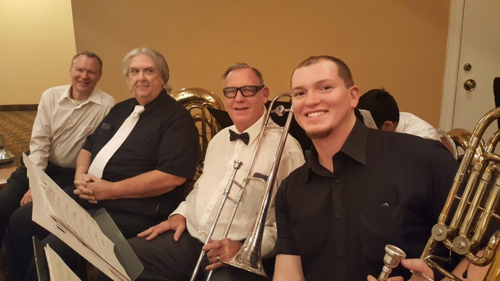 Trombone section of the Clovis Community Band